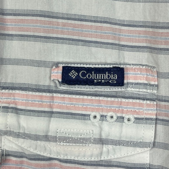 Columbia PFG Super Bonehead‎ Vented Mens M Fishing Cotton Long Sleeve Shirt Pink - Picture 8 of 10